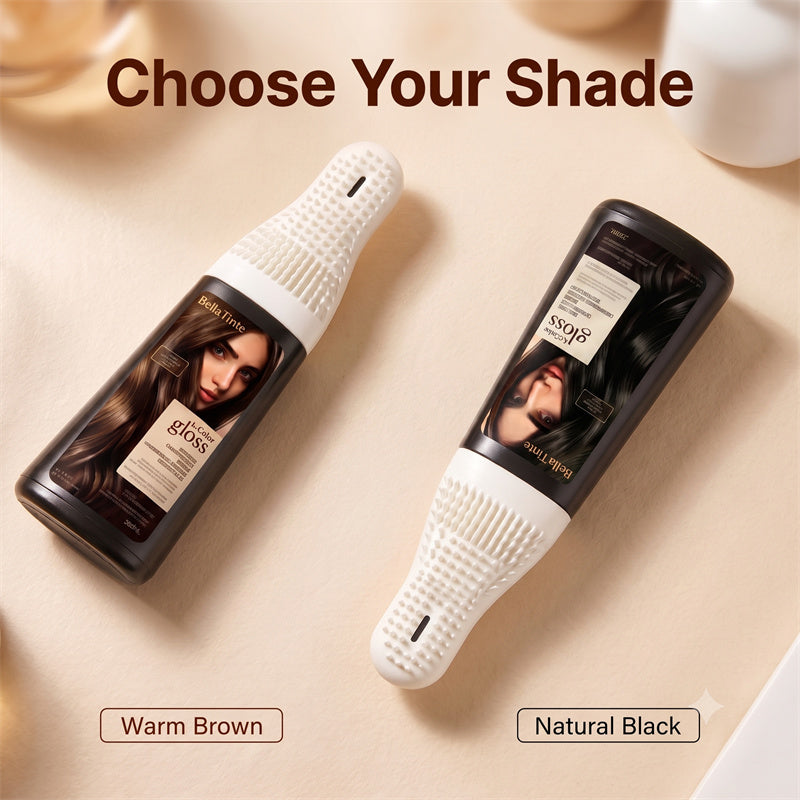 Hair Dye Cream Hair Dye Comb Hair Color Ammonia-Free Cream with Plant Extracts for Long-Lasting Color, No Fading, Plant Extracts, No Damage to Hair, Chestnut Brown, Natural Black, Highlights, Gentle Hair Care Hairdye