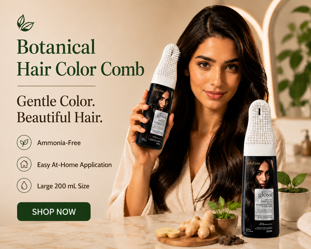 Hair Dye Cream Hair Dye Comb Hair Color Ammonia-Free Cream with Plant Extracts for Long-Lasting Color, No Fading, Plant Extracts, No Damage to Hair, Chestnut Brown, Natural Black, Highlights, Gentle Hair Care Hairdye