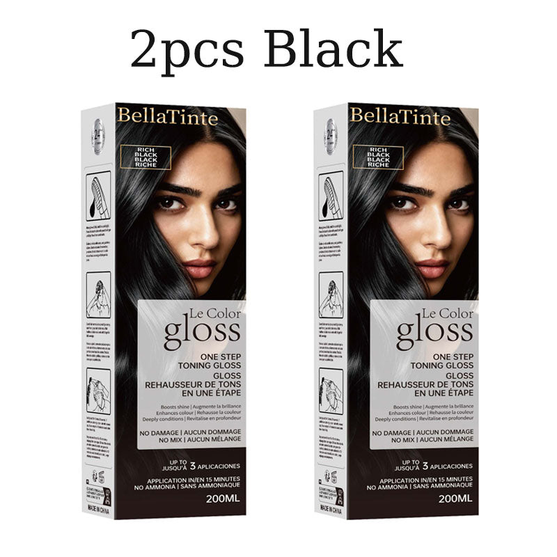 Hair Dye Cream Hair Dye Comb Hair Color Ammonia-Free Cream with Plant Extracts for Long-Lasting Color, No Fading, Plant Extracts, No Damage to Hair, Chestnut Brown, Natural Black, Highlights, Gentle Hair Care Hairdye