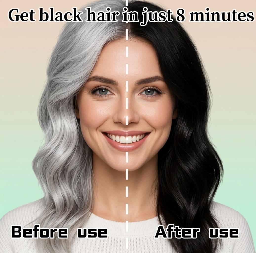 Home Hair Dye with Integrated Comb: Convenient Hair Dye Cream for Long-Lasting Color, No Fading, Plant Extracts, No Damage to Hair, Chestnut Brown, Natural Black, Highlights, Gentle Hair Care