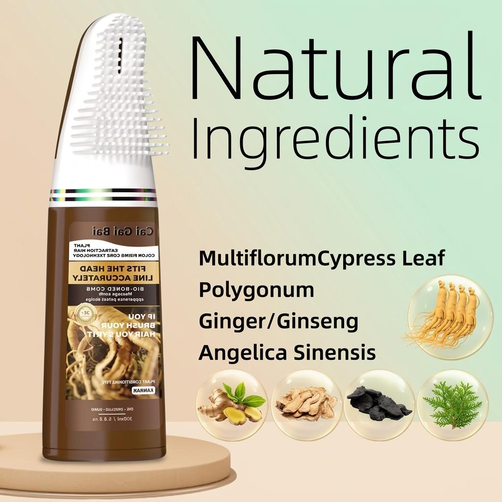 Home Hair Dye with Integrated Comb: Convenient Hair Dye Cream for Long-Lasting Color, No Fading, Plant Extracts, No Damage to Hair, Chestnut Brown, Natural Black, Highlights, Gentle Hair Care