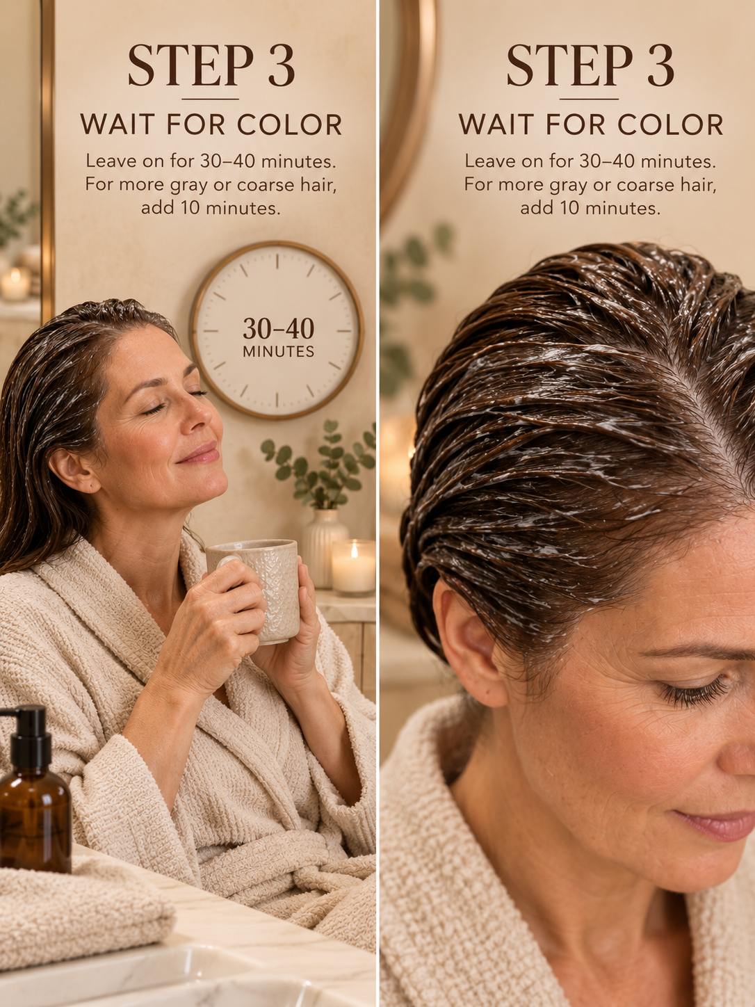 BellaTinte Ammonia-Free Hair Color Comb for Gray Roots and Regrowth – One-Step Applicator with Botanical Extracts