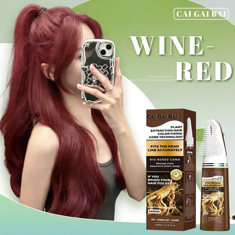 Home Hair Dye with Integrated Comb: Convenient Hair Dye Cream for Long-Lasting Color, No Fading, Plant Extracts, No Damage to Hair, Chestnut Brown, Natural Black, Highlights, Gentle Hair Care