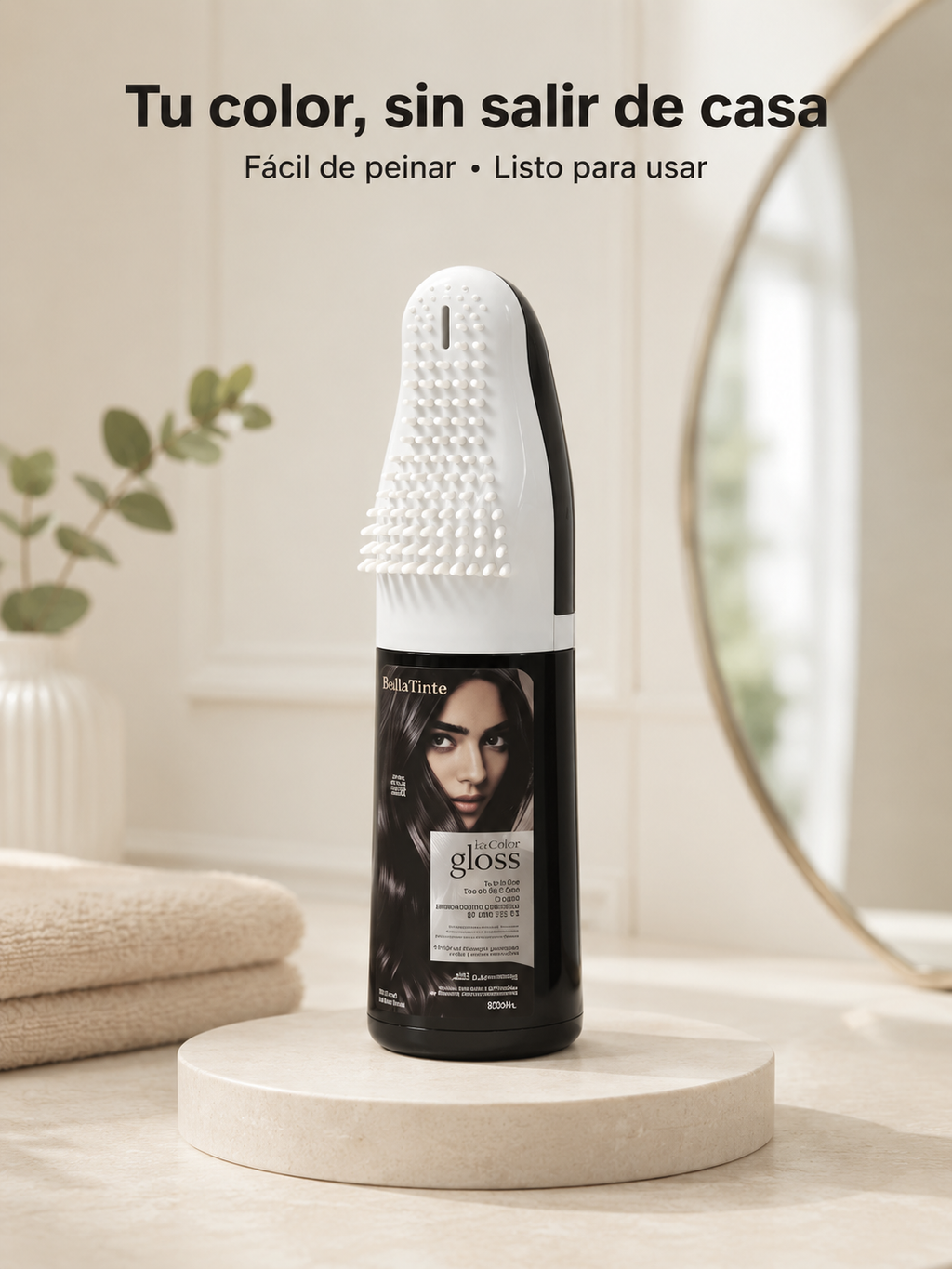 Hair Dye Cream Hair Dye Comb Hair Color Ammonia-Free Cream with Plant Extracts for Long-Lasting Color, No Fading, Plant Extracts, No Damage to Hair, Chestnut Brown, Natural Black, Highlights, Gentle Hair Care Hairdye