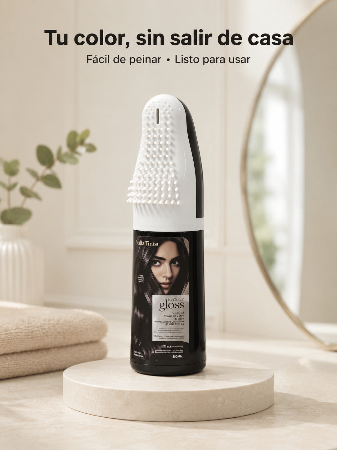 Hair Dye Cream Hair Dye Comb Hair Color Ammonia-Free Cream with Plant Extracts for Long-Lasting Color, No Fading, Plant Extracts, No Damage to Hair, Chestnut Brown, Natural Black, Highlights, Gentle Hair Care Hairdye
